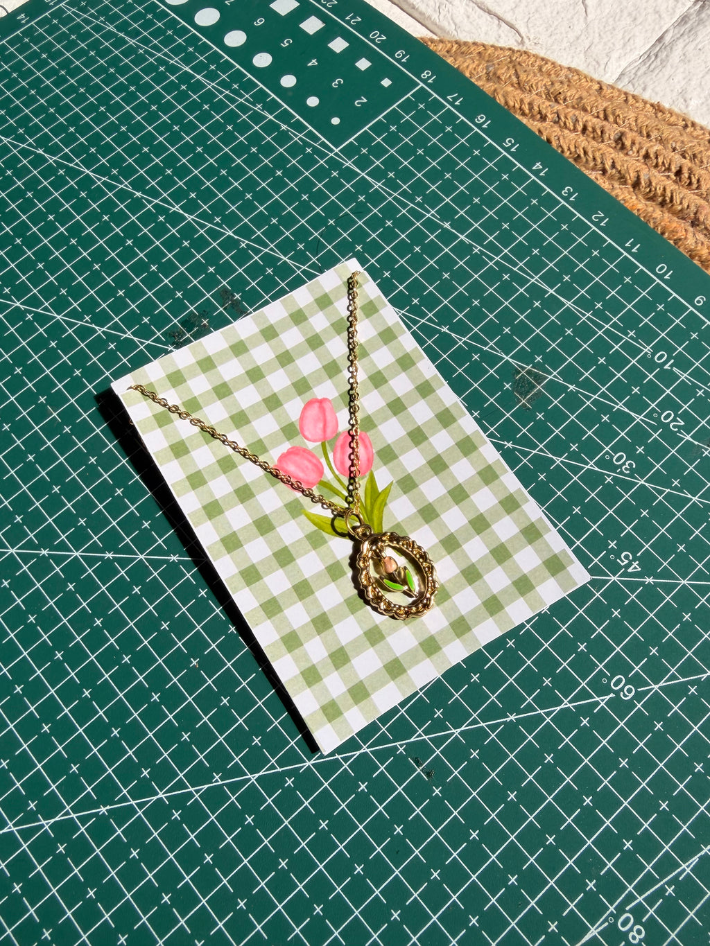 Tulip charm necklace