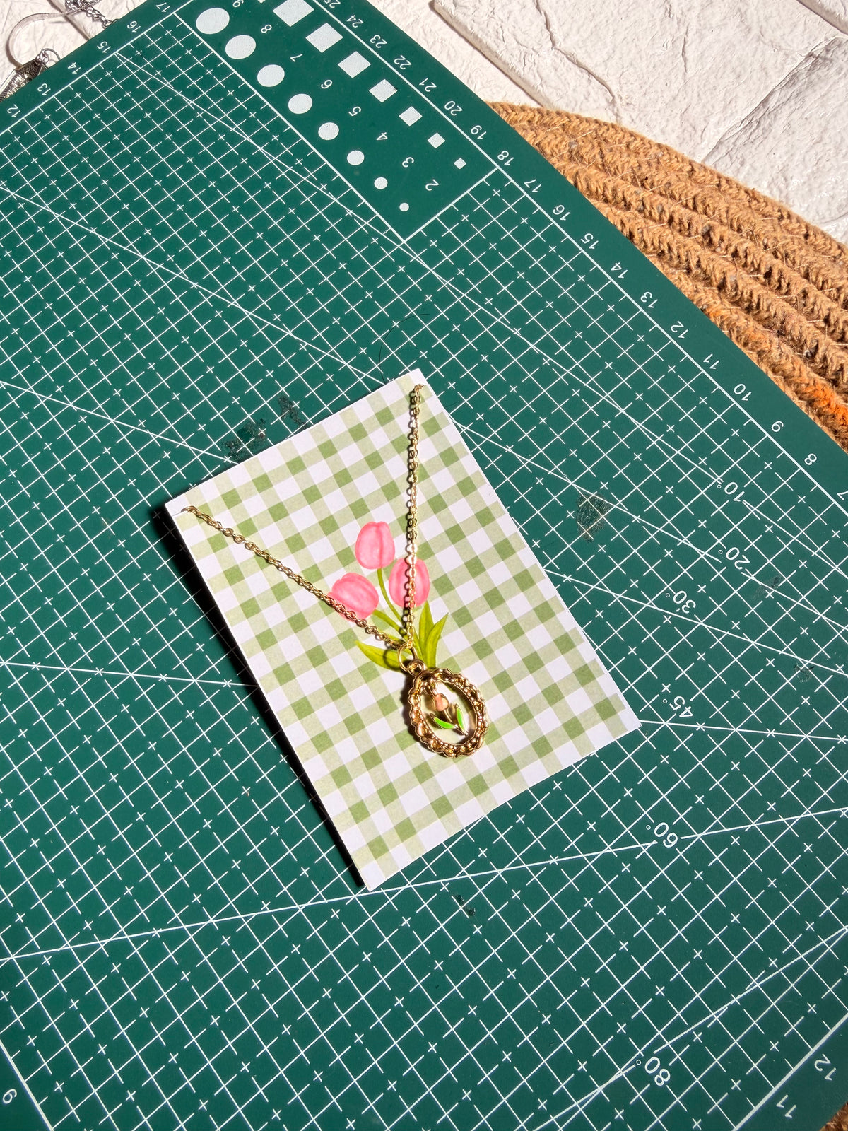 Tulip charm necklace